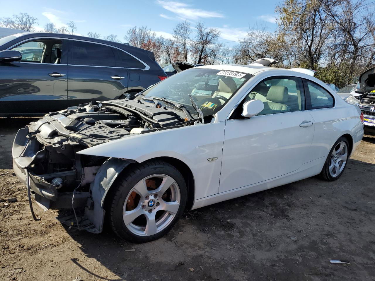 2008 Bmw 328 Xi Sulev White vin: WBAWV53578P077920