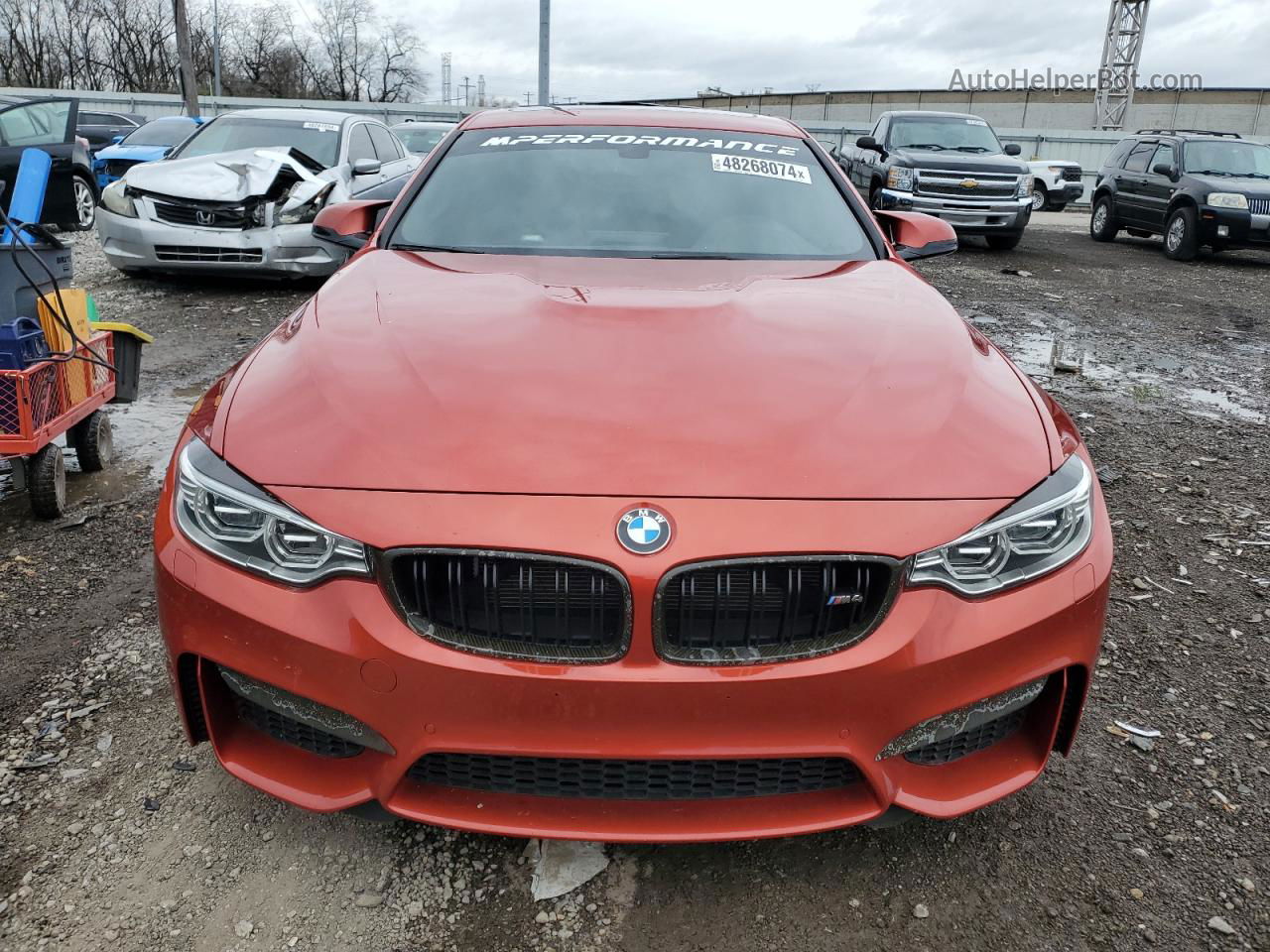 2015 Bmw M4  Orange vin: WBS3R9C50FK332055