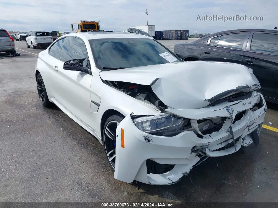 2015 Bmw M4 White vin: WBS3R9C51FK333375