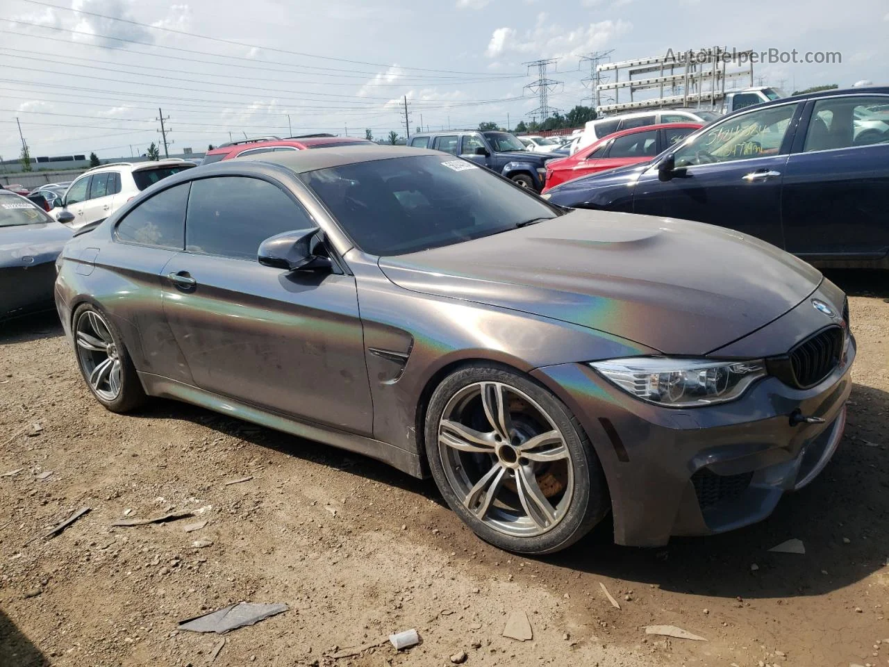 2015 Bmw M4  Gray vin: WBS3R9C52FK330453