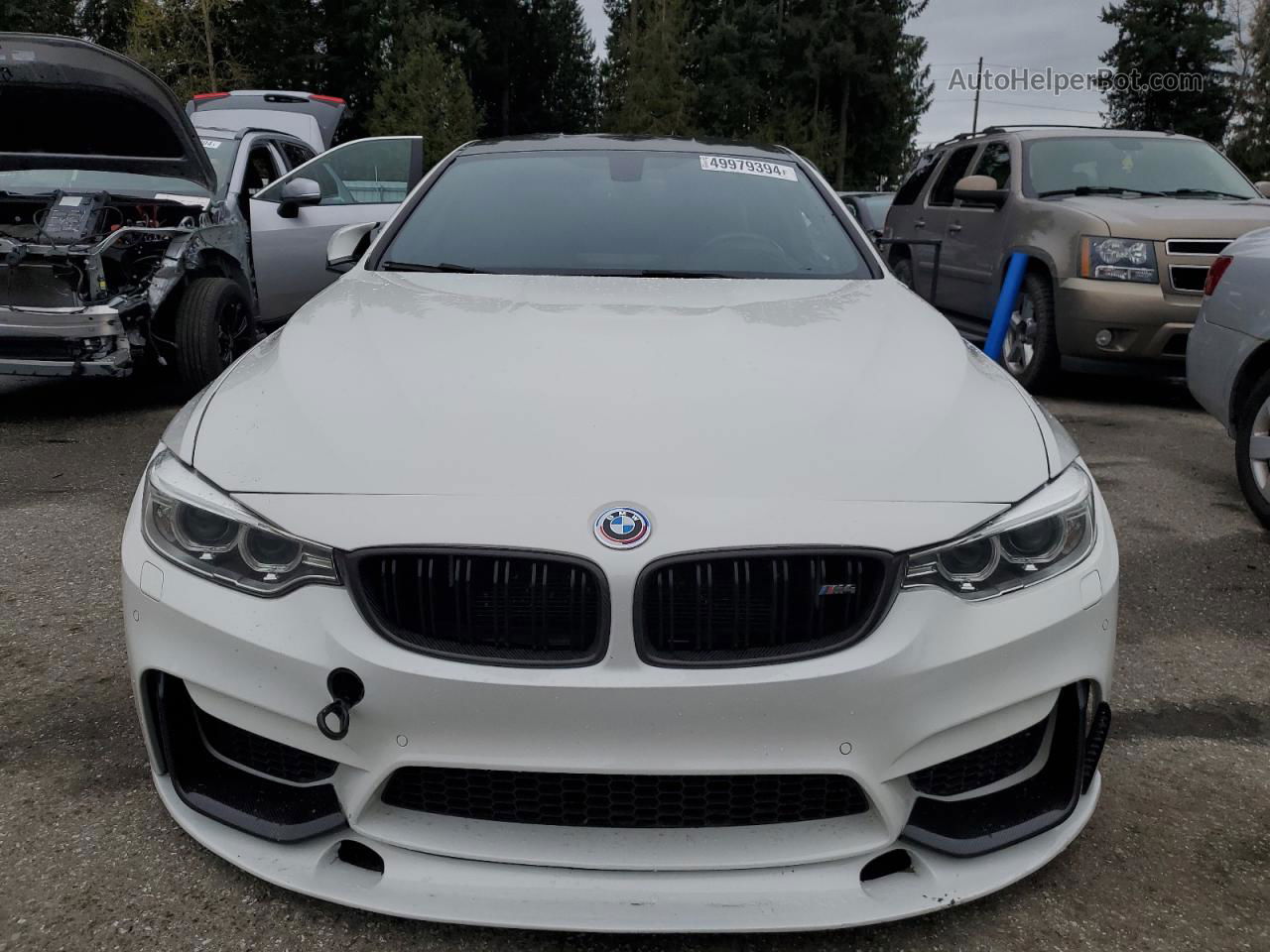 2015 Bmw M4  White vin: WBS3R9C53FK335290