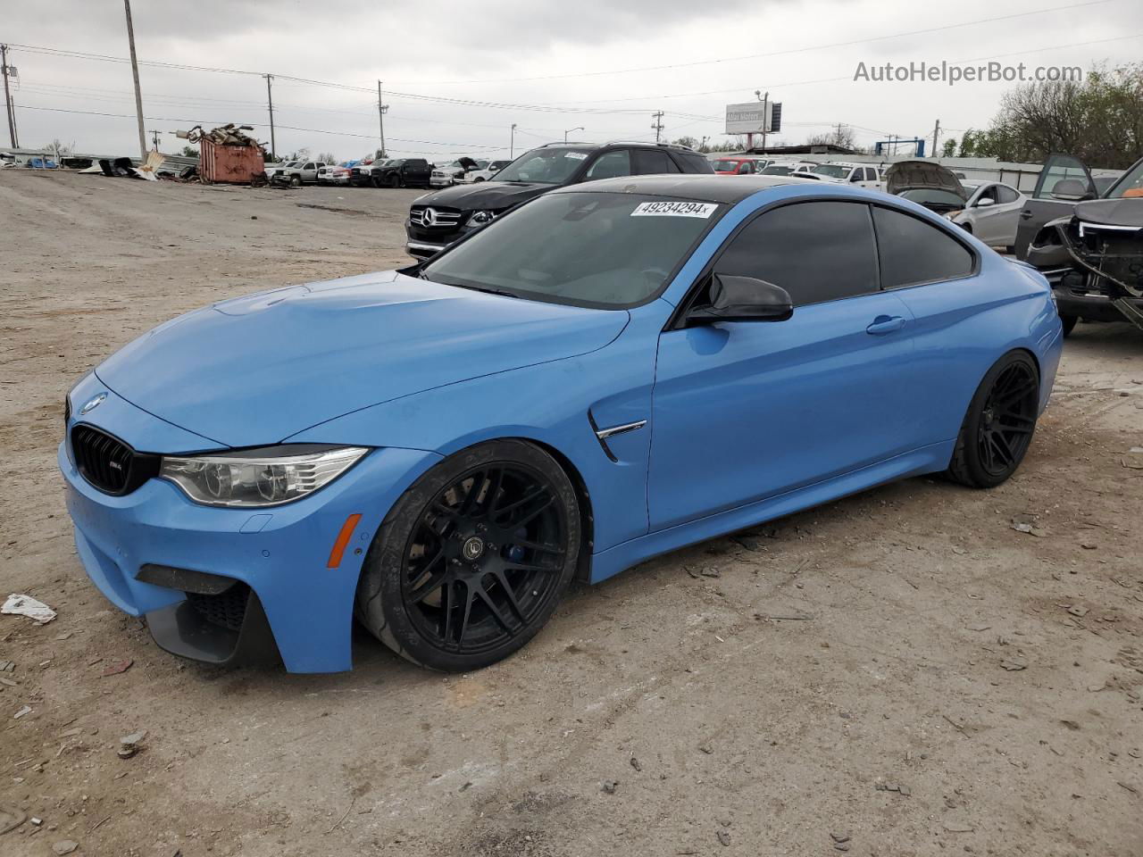 2015 Bmw M4  Синий vin: WBS3R9C55FK329779