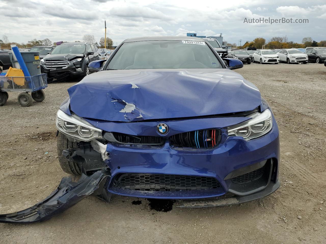 2015 Bmw M4  Синий vin: WBS3R9C55FK332164