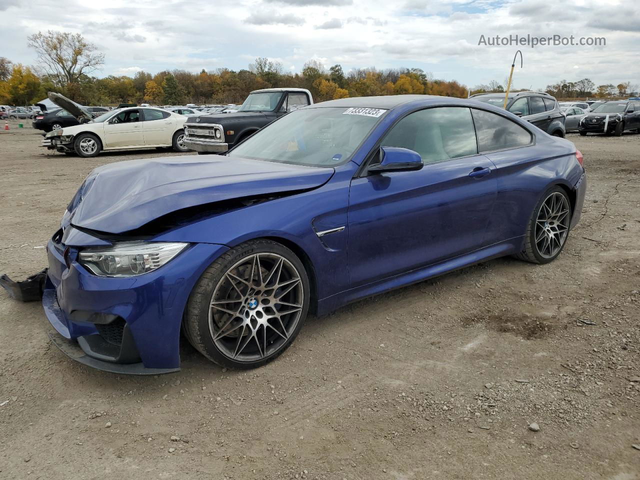 2015 Bmw M4  Синий vin: WBS3R9C55FK332164