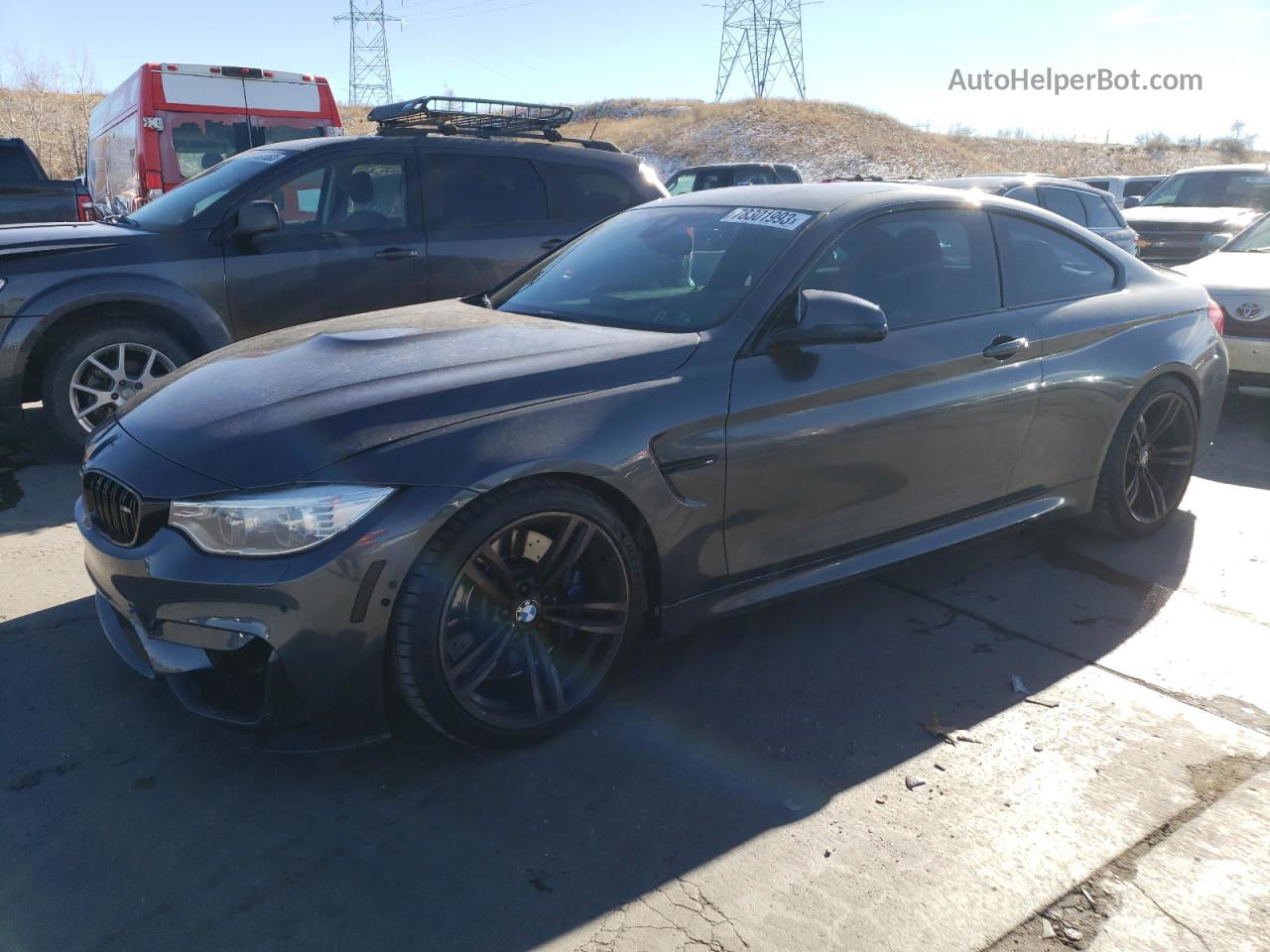 2015 Bmw M4 Gray vin: WBS3R9C56FF708556