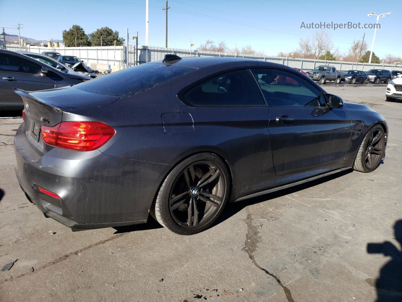 2015 Bmw M4 Gray vin: WBS3R9C56FF708556