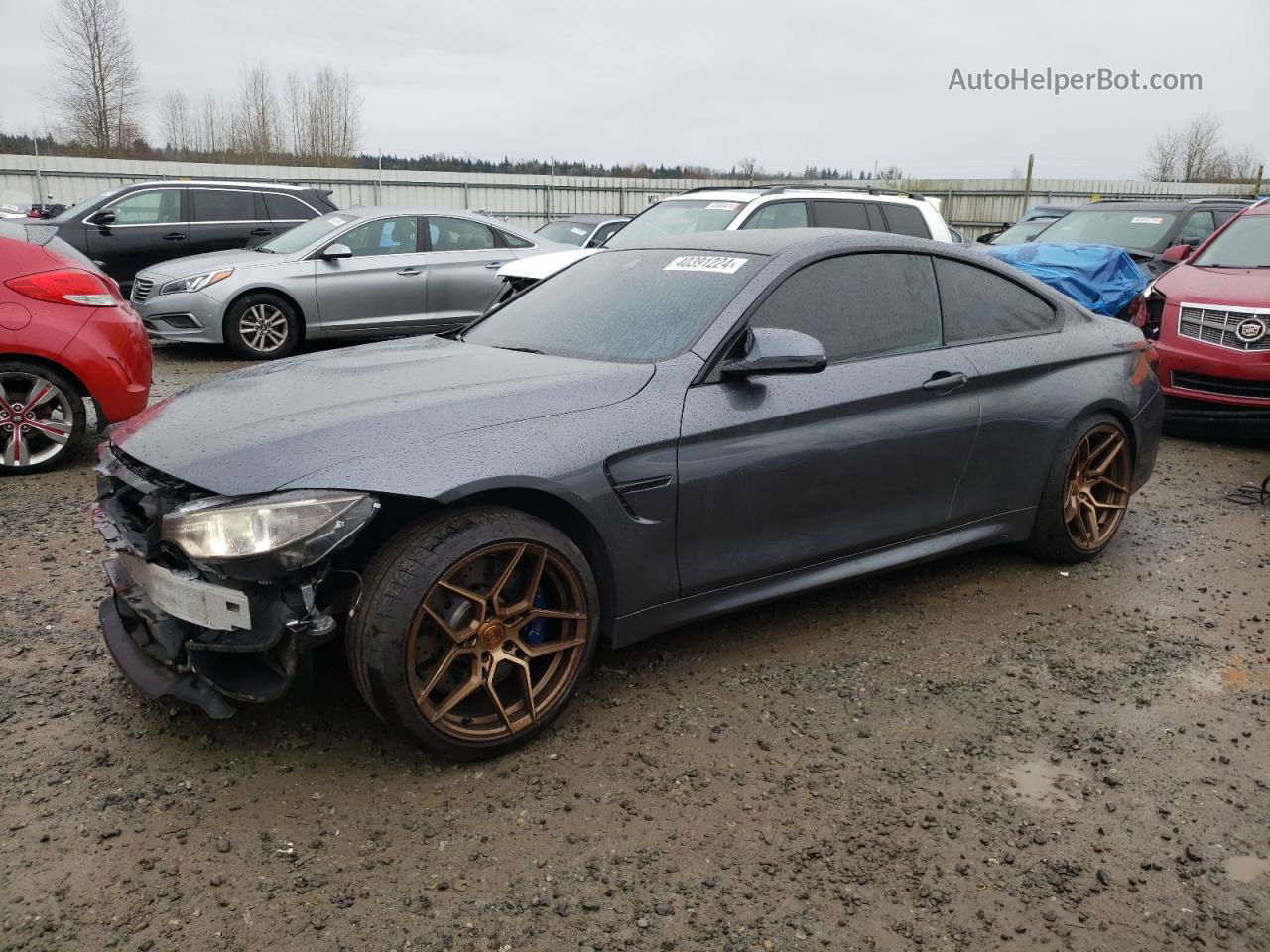 2015 Bmw M4  Серый vin: WBS3R9C58FK331073