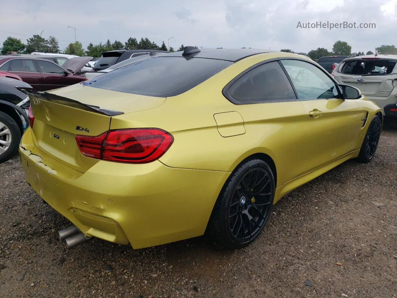 2015 Bmw M4  Yellow vin: WBS3R9C59FK329736