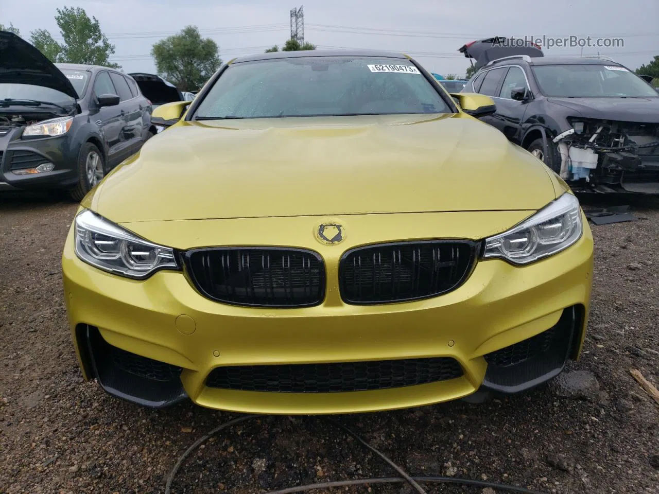 2015 Bmw M4  Yellow vin: WBS3R9C59FK329736