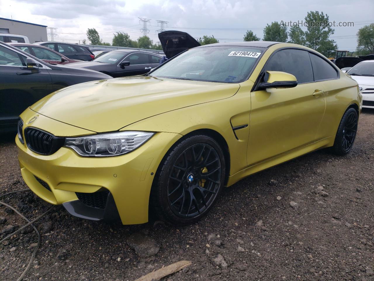 2015 Bmw M4  Yellow vin: WBS3R9C59FK329736