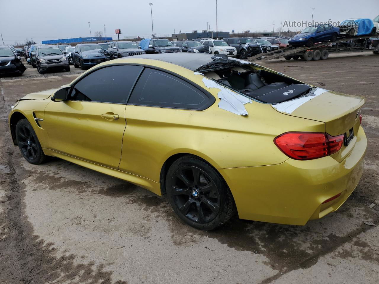 2015 Bmw M4  Yellow vin: WBS3R9C59FK331471