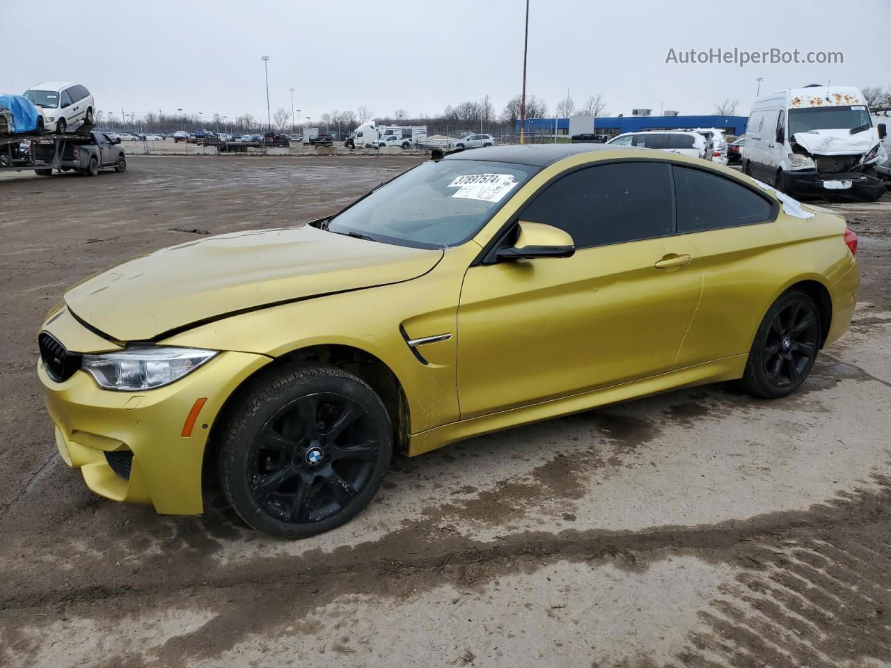 2015 Bmw M4  Yellow vin: WBS3R9C59FK331471