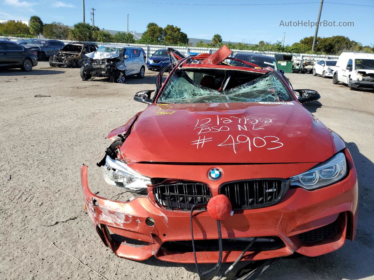 2017 Bmw M3  Orange vin: WBS8M9C32H5G84903