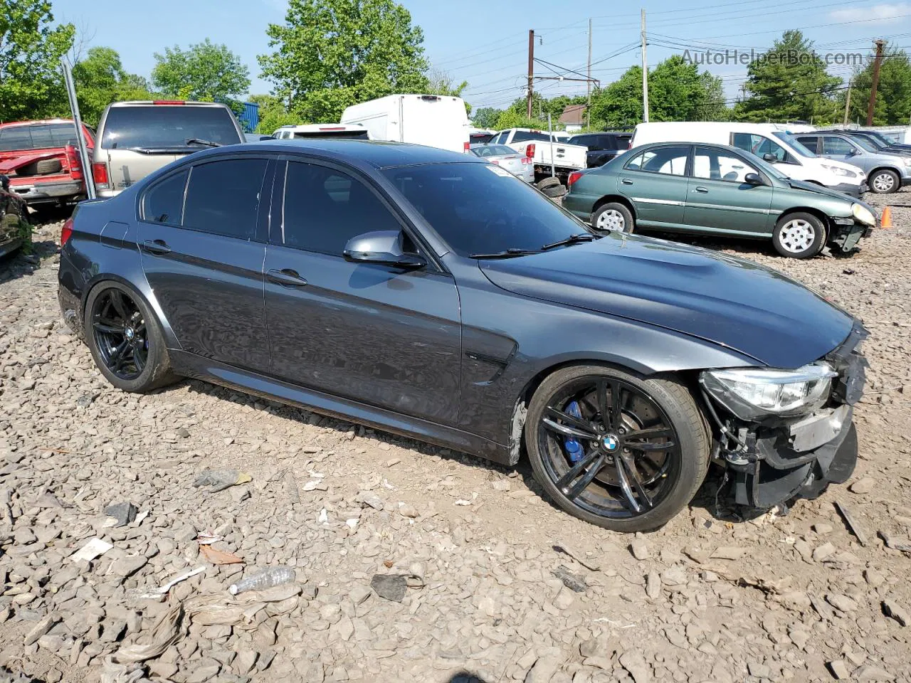 2017 Bmw M3  Charcoal vin: WBS8M9C39H5G85627