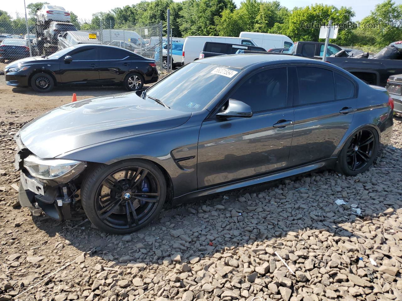 2017 Bmw M3  Charcoal vin: WBS8M9C39H5G85627