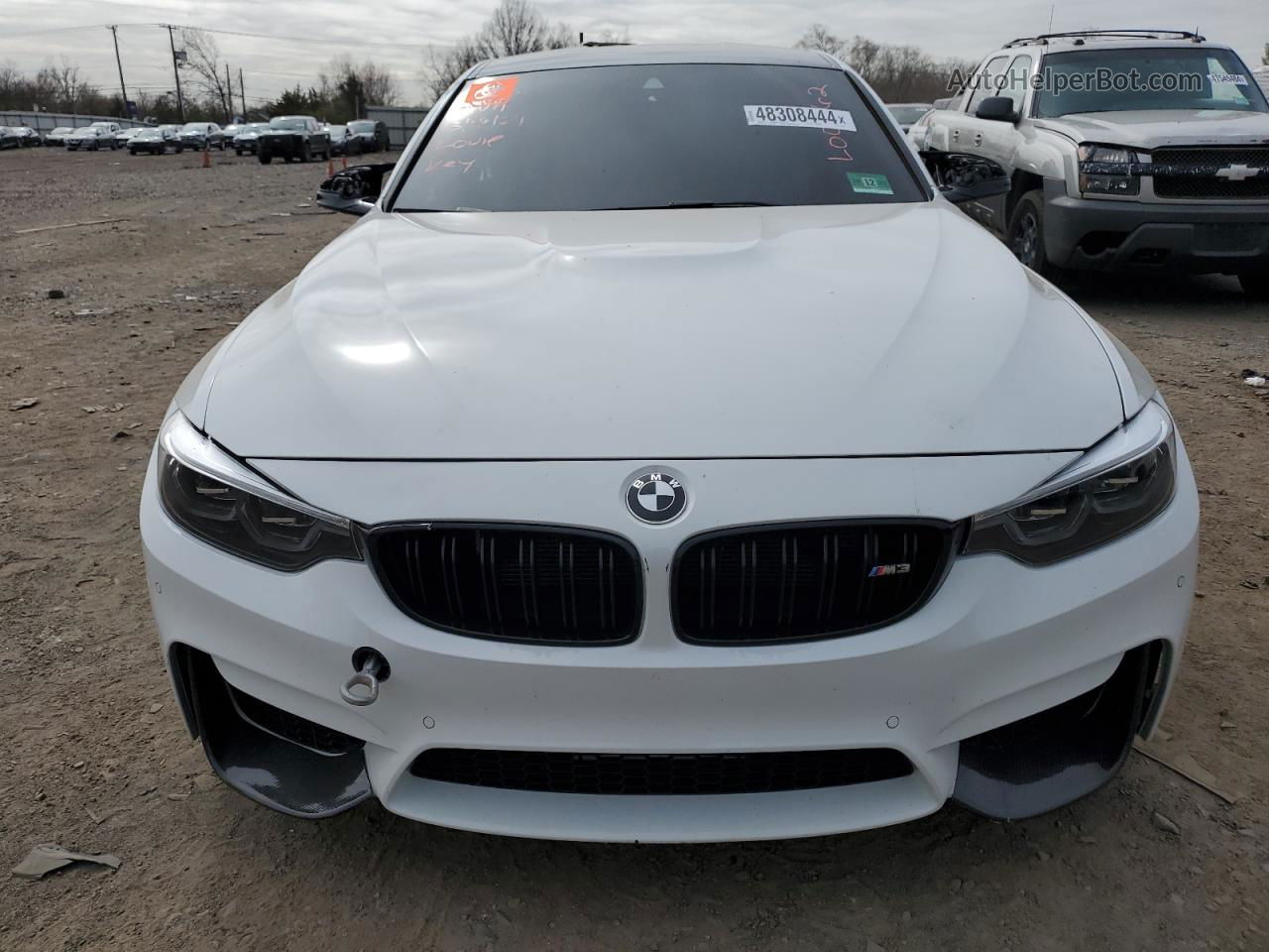 2018 Bmw M3  White vin: WBS8M9C50J5L00962