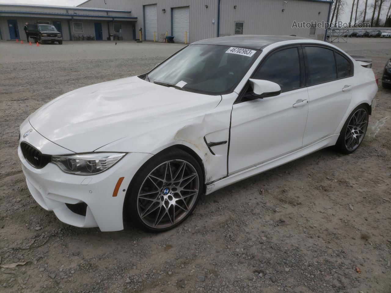 2017 Bmw M3  White vin: WBS8M9C54H5G42377