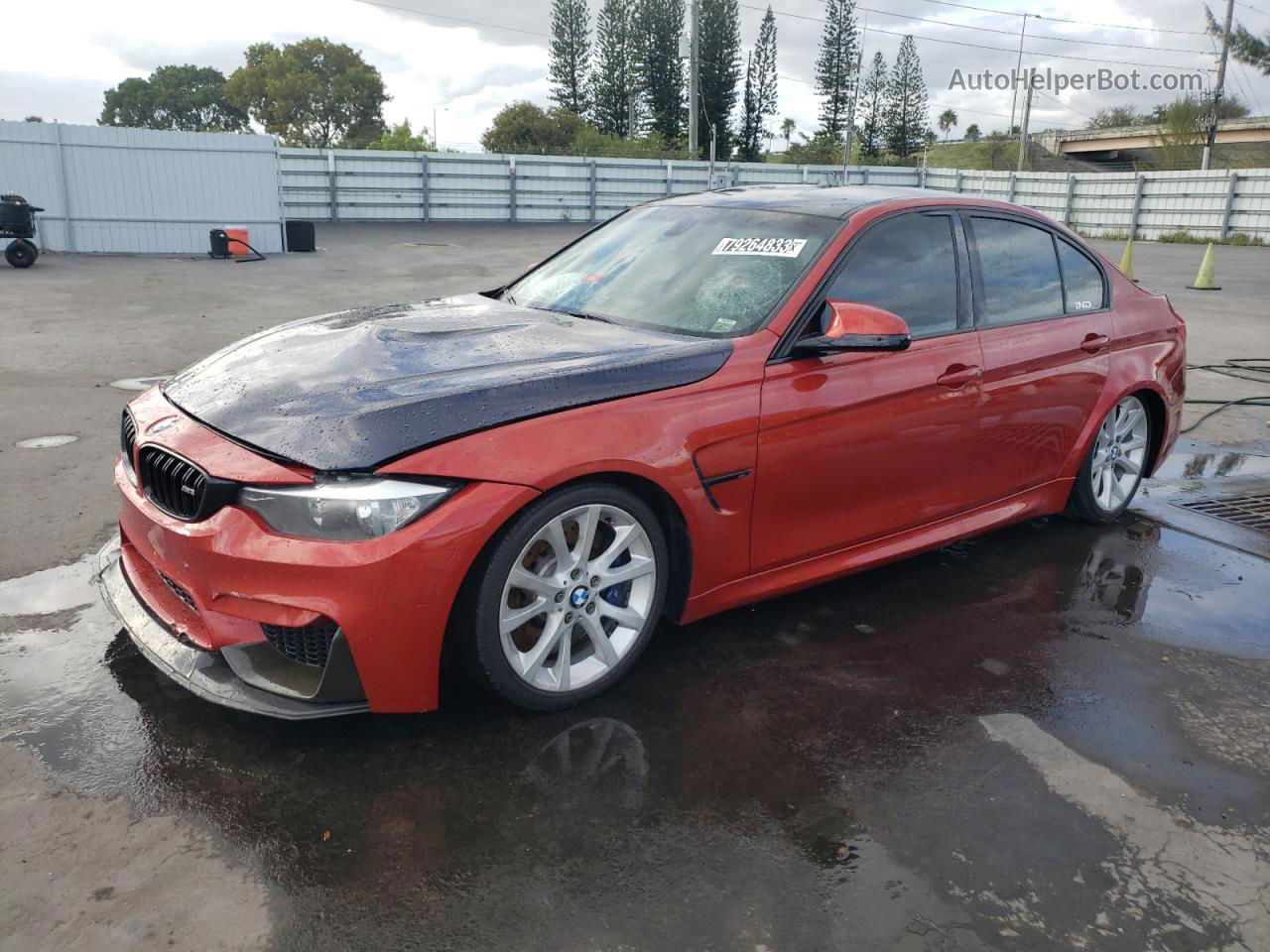 2017 Bmw M3  Burgundy vin: WBS8M9C54H5G83463