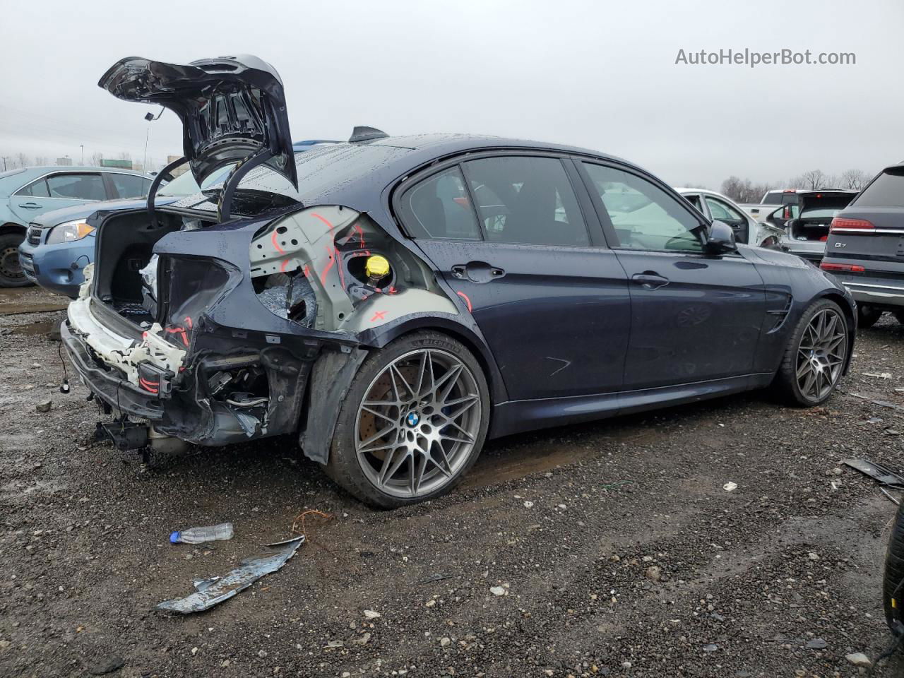 2017 Bmw M3  Blue vin: WBS8M9C54H5G83897