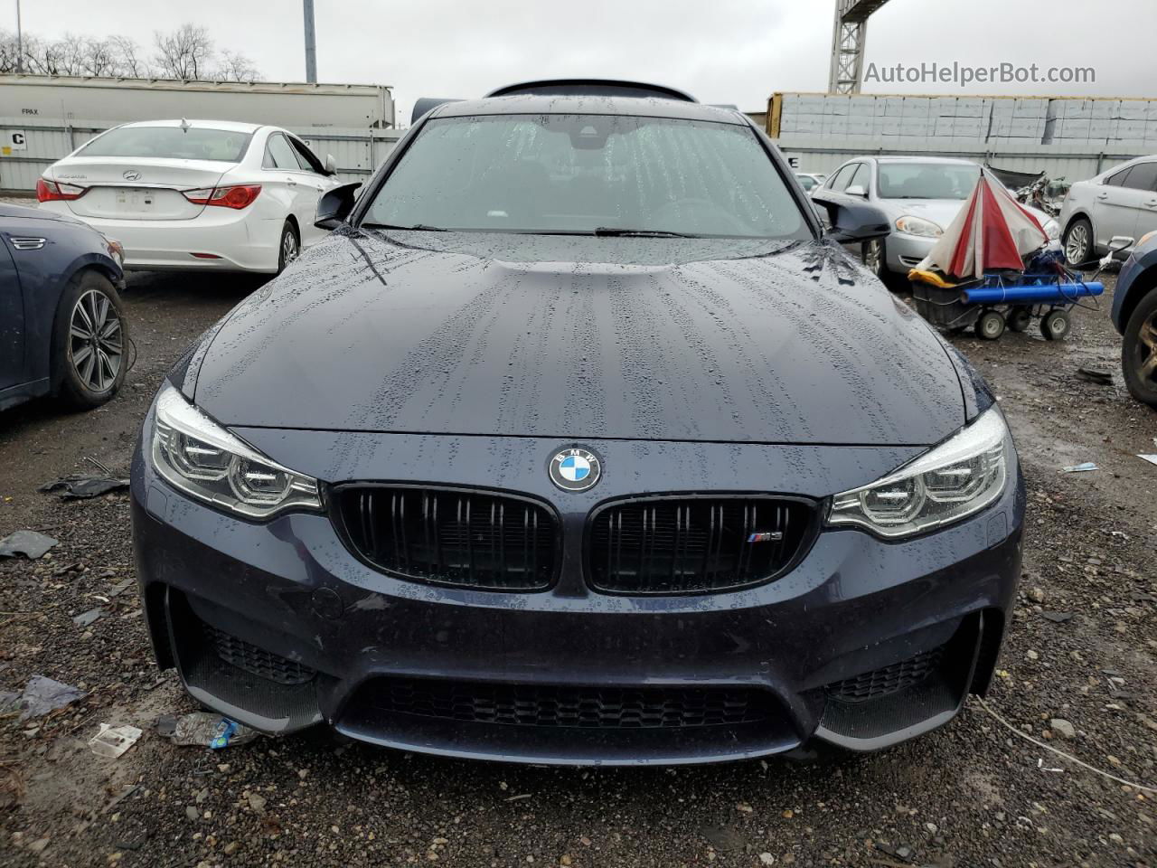 2017 Bmw M3  Синий vin: WBS8M9C54H5G83897