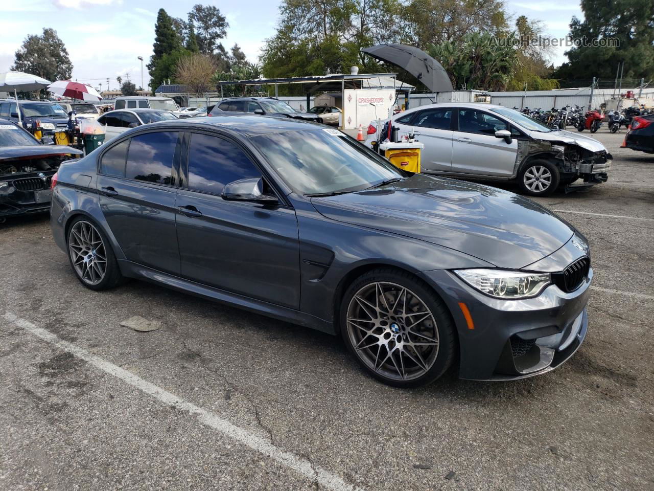 2017 Bmw M3  Charcoal vin: WBS8M9C54H5G83981