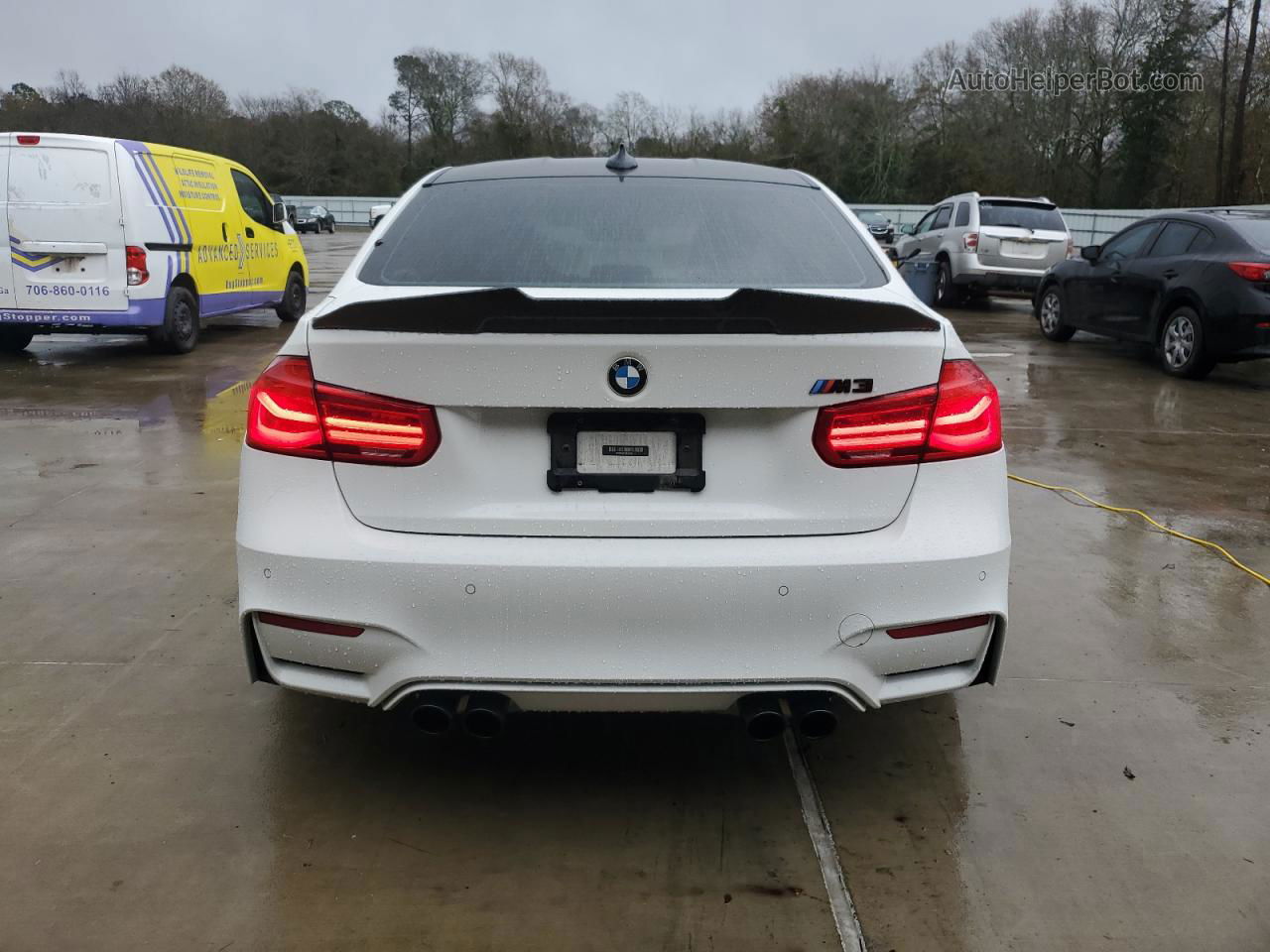 2018 Bmw M3  White vin: WBS8M9C58J5K99107