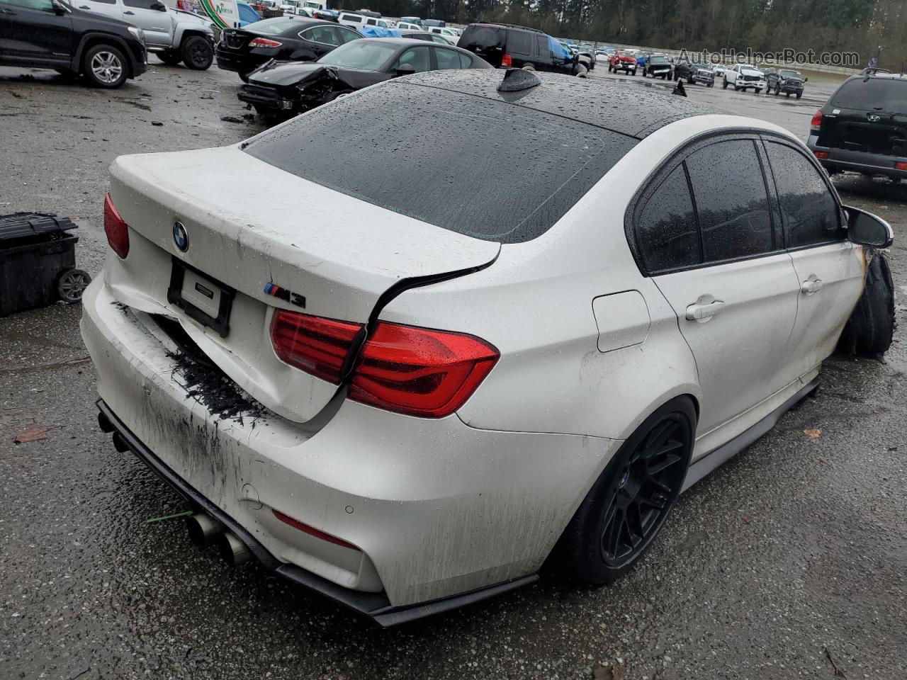 2017 Bmw M3  White vin: WBS8M9C59H5G83684