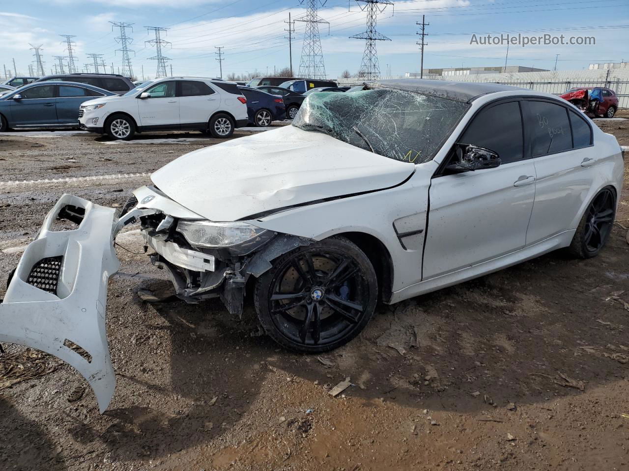 2017 Bmw M3  White vin: WBS8M9C59H5G84060