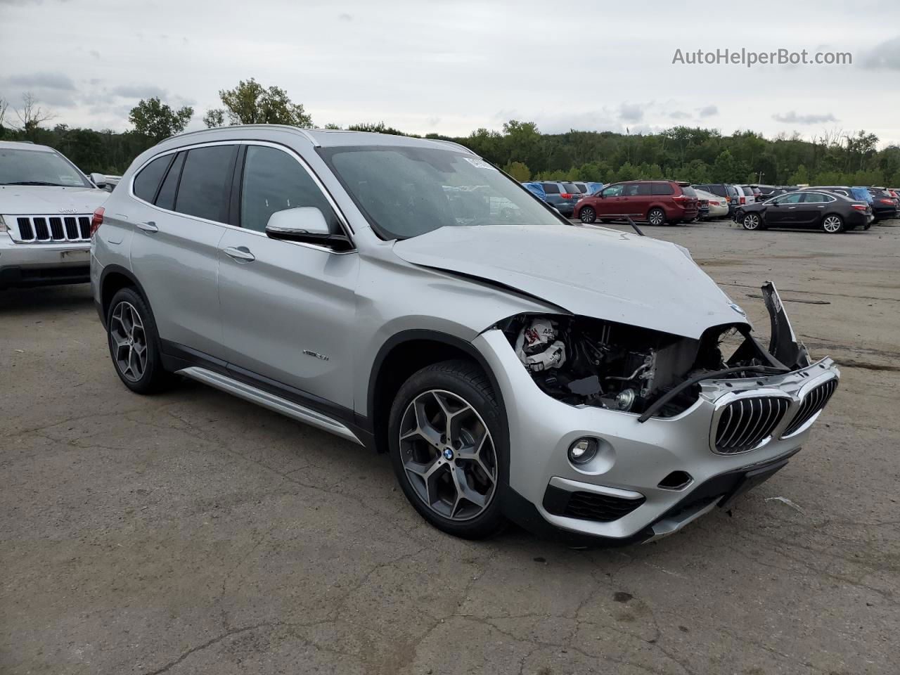 2018 Bmw X1 Xdrive28i Silver vin: WBXHT3C32J5F92545