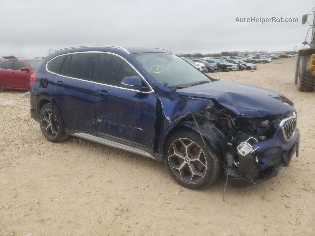 2018 Bmw X1 Xdrive28i Blue vin: WBXHT3C32J5K26887