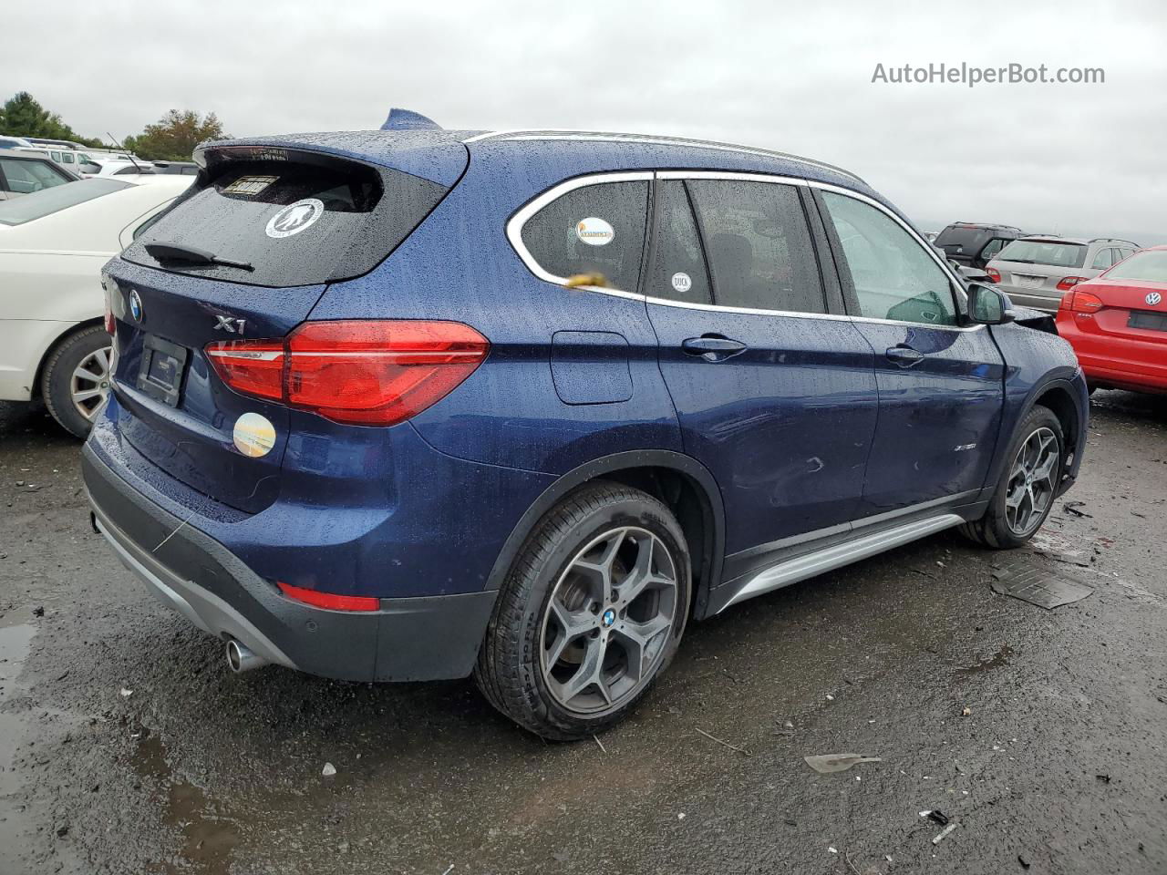 2018 Bmw X1 Xdrive28i Blue vin: WBXHT3C34J5L26747