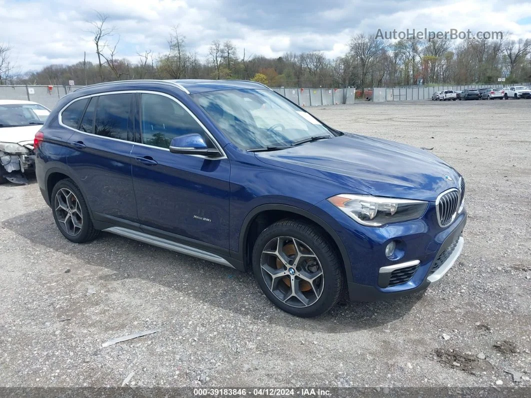 2018 Bmw X1 Xdrive28i Blue vin: WBXHT3C36J5K26214