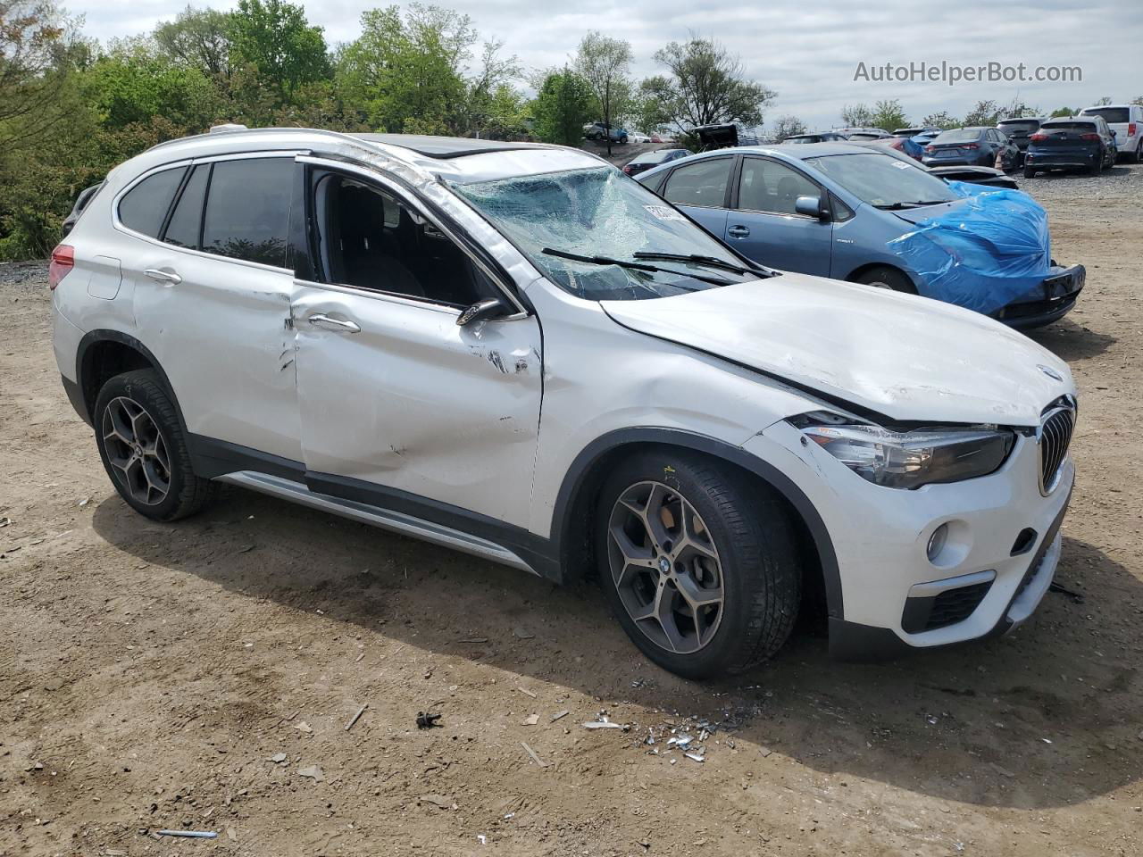 2018 Bmw X1 Xdrive28i White vin: WBXHT3C39J5L33998