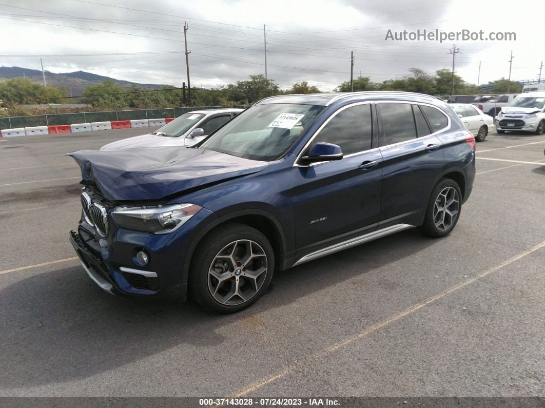 2018 Bmw X1 Xdrive28i Blue vin: WBXHT3C3XJ5K29231