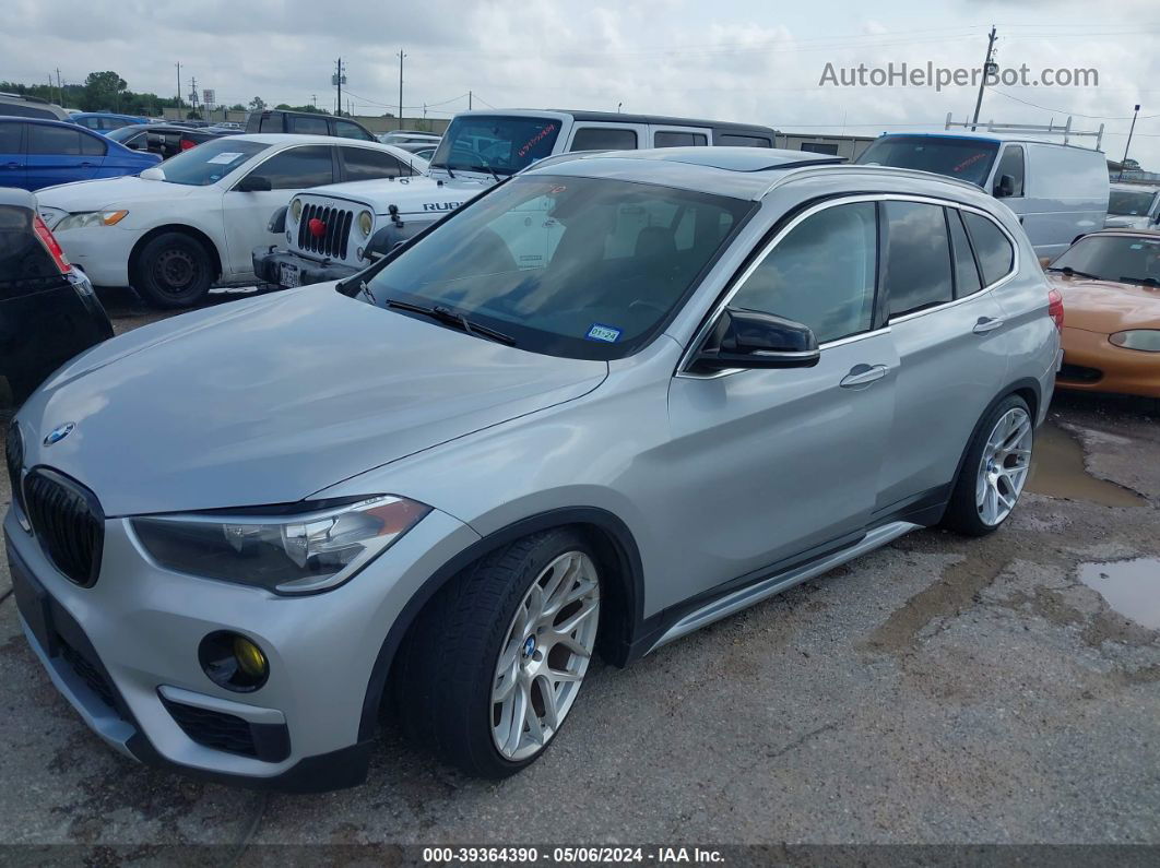 2018 Bmw X1 Sdrive28i Silver vin: WBXHU7C32J5H41847