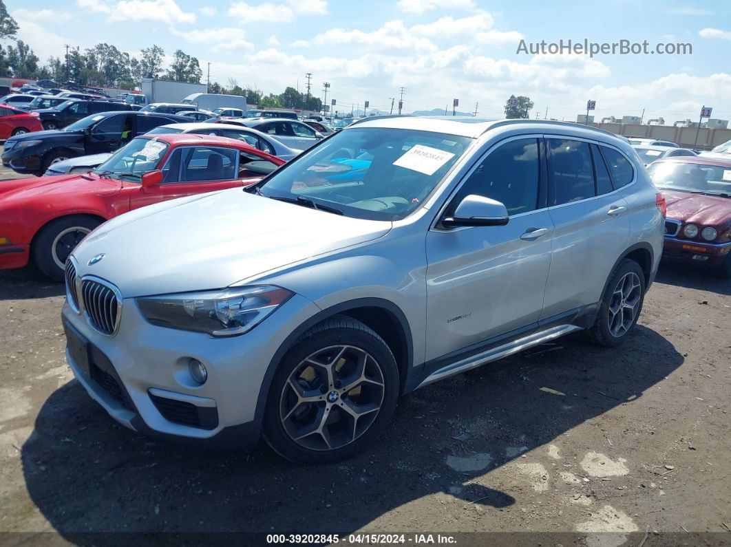 2018 Bmw X1 Sdrive28i Silver vin: WBXHU7C32J5H42576