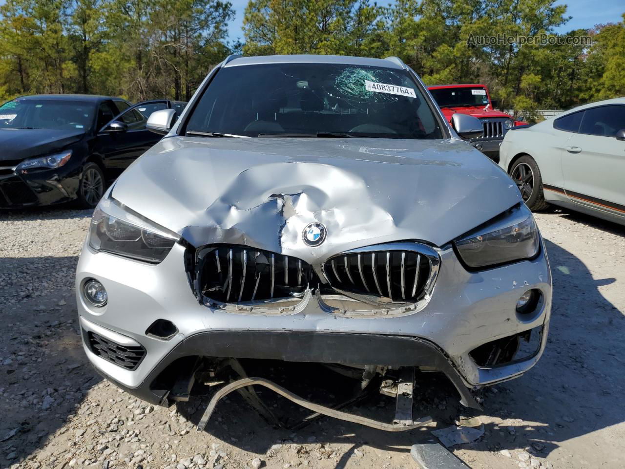 2018 Bmw X1 Sdrive28i Silver vin: WBXHU7C36J5H42211