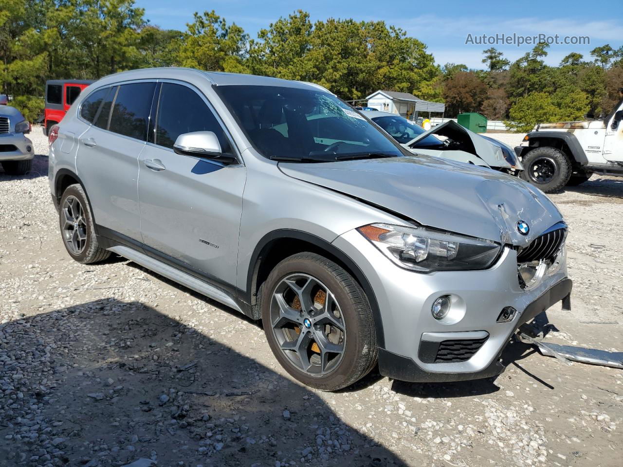 2018 Bmw X1 Sdrive28i Silver vin: WBXHU7C36J5H42211