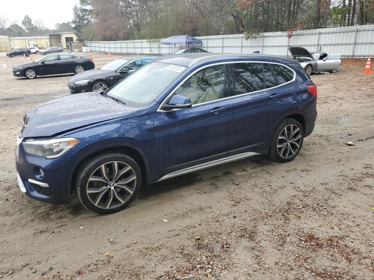 2018 Bmw X1 Sdrive28i Blue vin: WBXHU7C3XJ5H44074