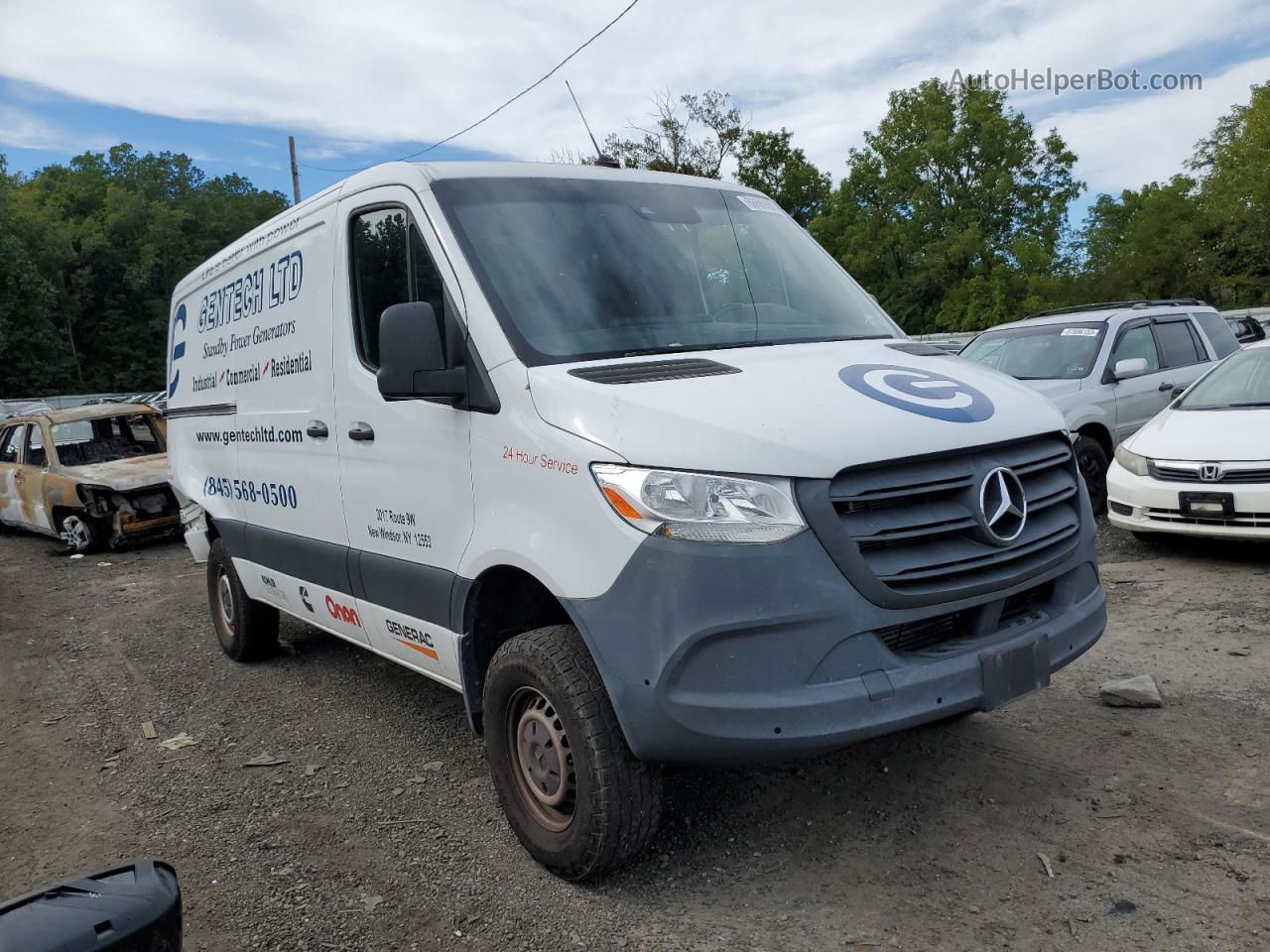 2019 Mercedes-benz Sprinter 2500/3500 White vin: WD3FF0CD5KT011739