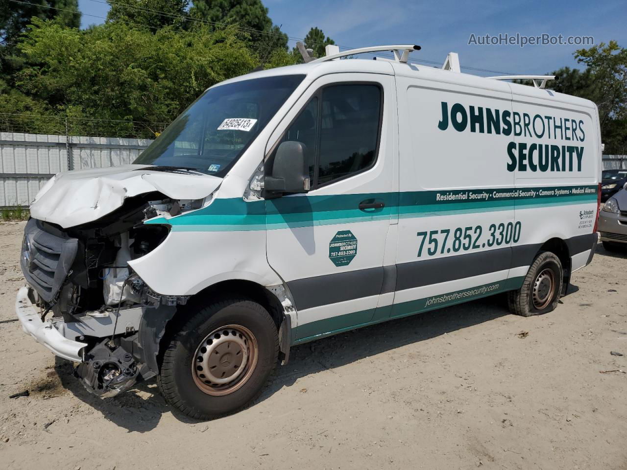 2019 Mercedes-benz Sprinter 2500/3500 White vin: WD3PF0CD1KP048915