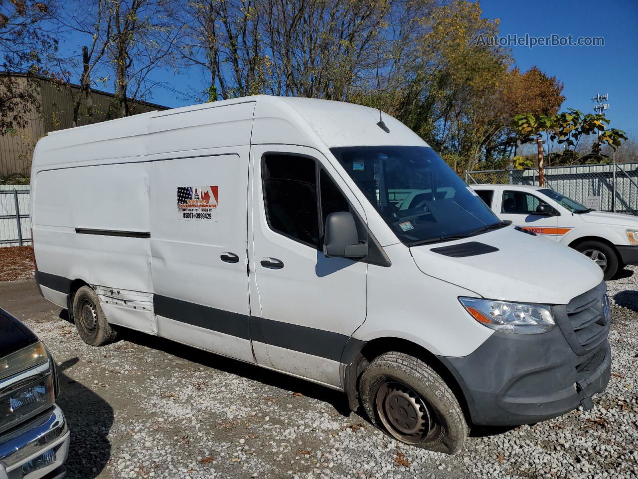 2019 Mercedes-benz Sprinter 2500/3500 Белый vin: WD3PF1CD3KT005478