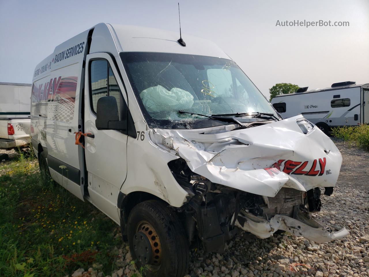 2019 Mercedes-benz Sprinter 2500/3500 White vin: WD3PF1CD3KT006307