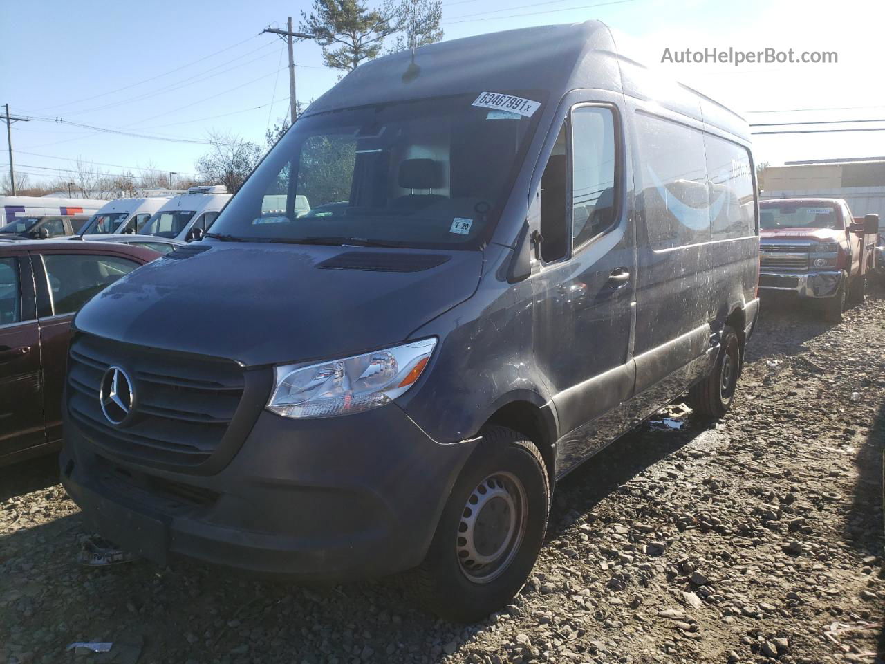 2019 Mercedes-benz Sprinter 2500/3500 Синий vin: WD4PF0CD2KP105313