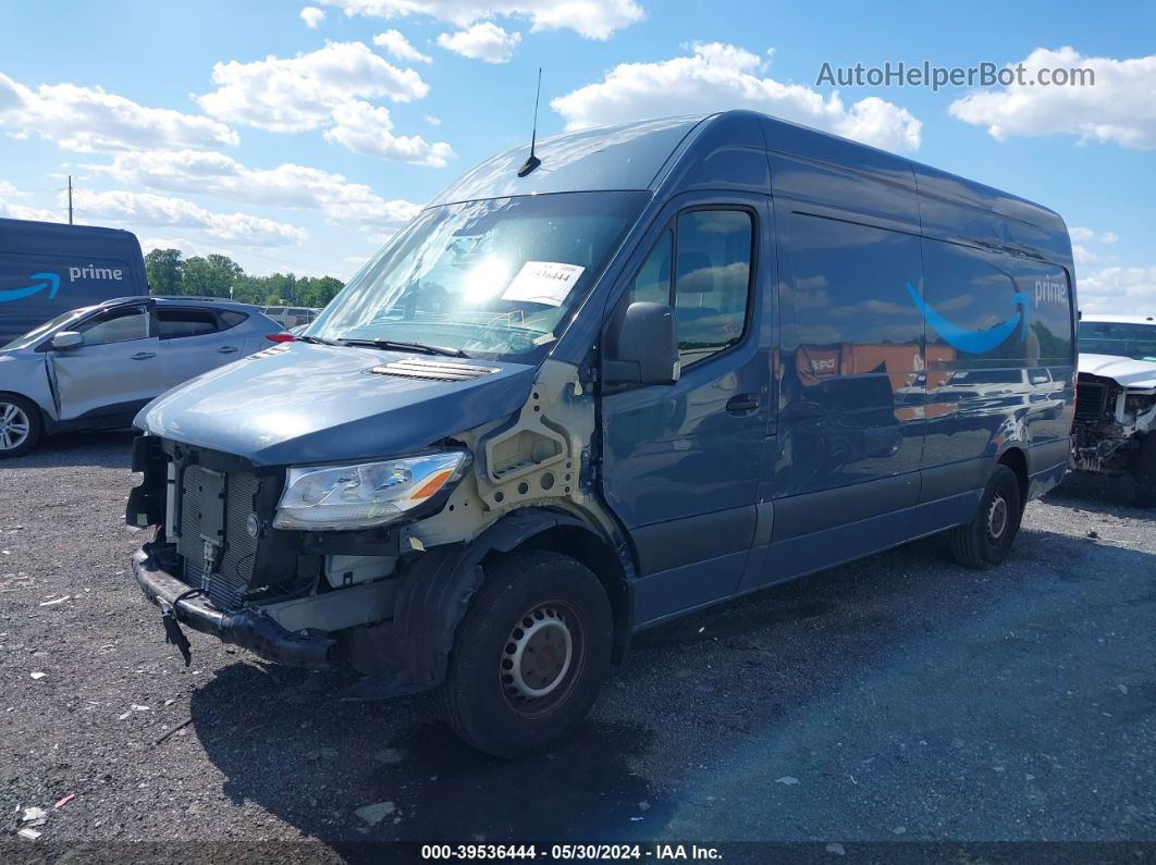 2019 Mercedes-benz Sprinter 2500 High Roof V6 Blue vin: WD4PF1CD1KT012876