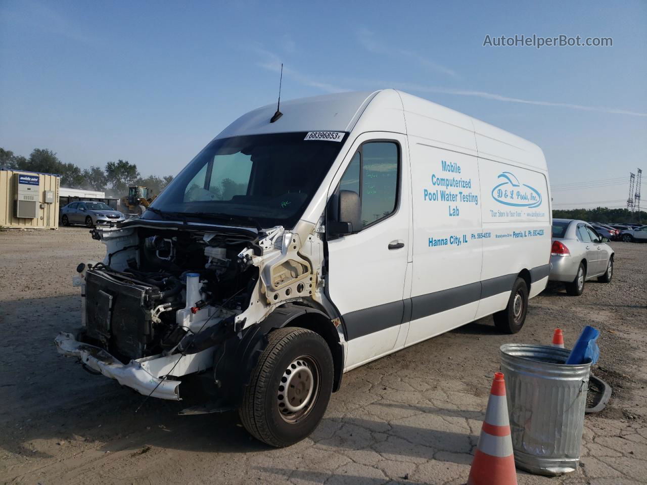 2019 Mercedes-benz Sprinter 2500/3500 White vin: WD4PF1CD7KP106429