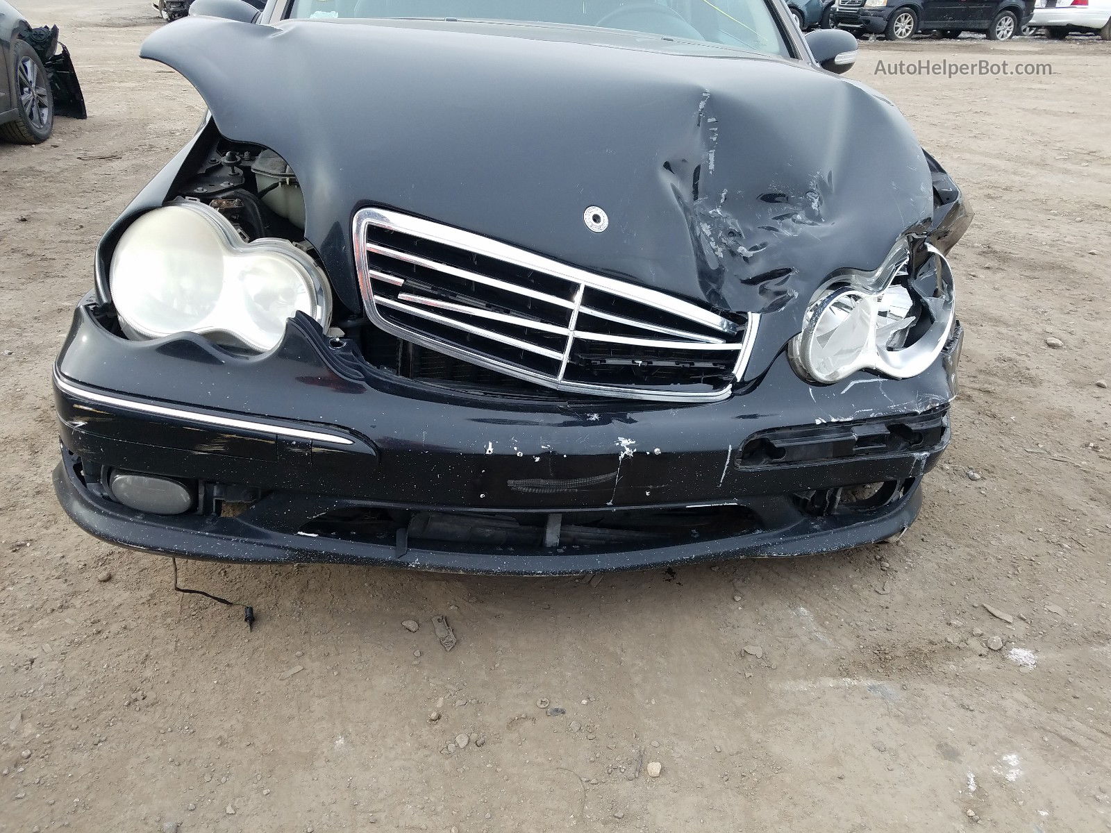 2007 Mercedes-benz C 230 Black vin: WDBRF52HX7F899414