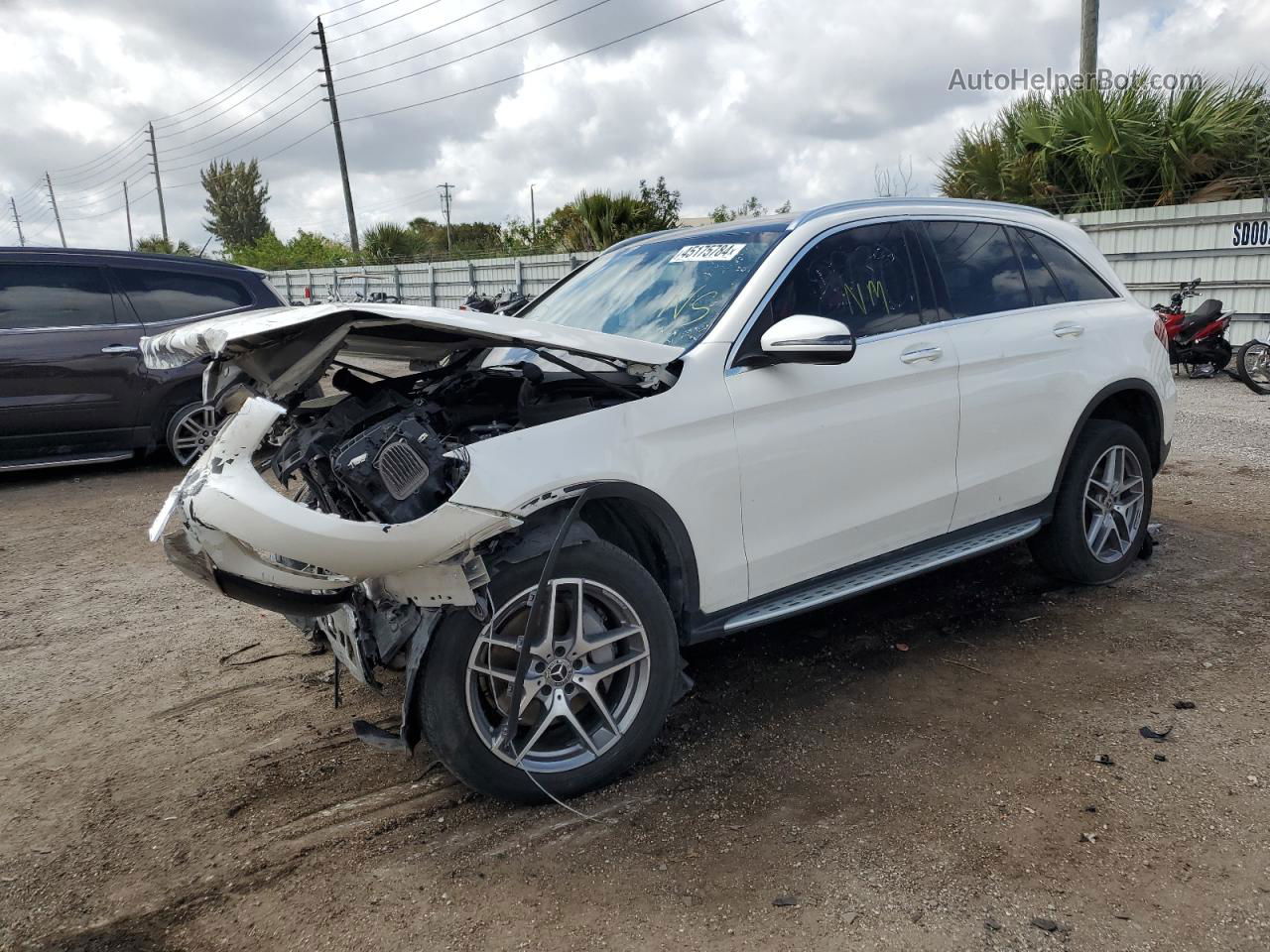 2019 Mercedes-benz Glc 300 White vin: WDC0G4JB0KF498990