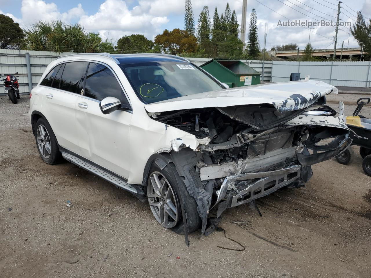 2019 Mercedes-benz Glc 300 Белый vin: WDC0G4JB0KF498990