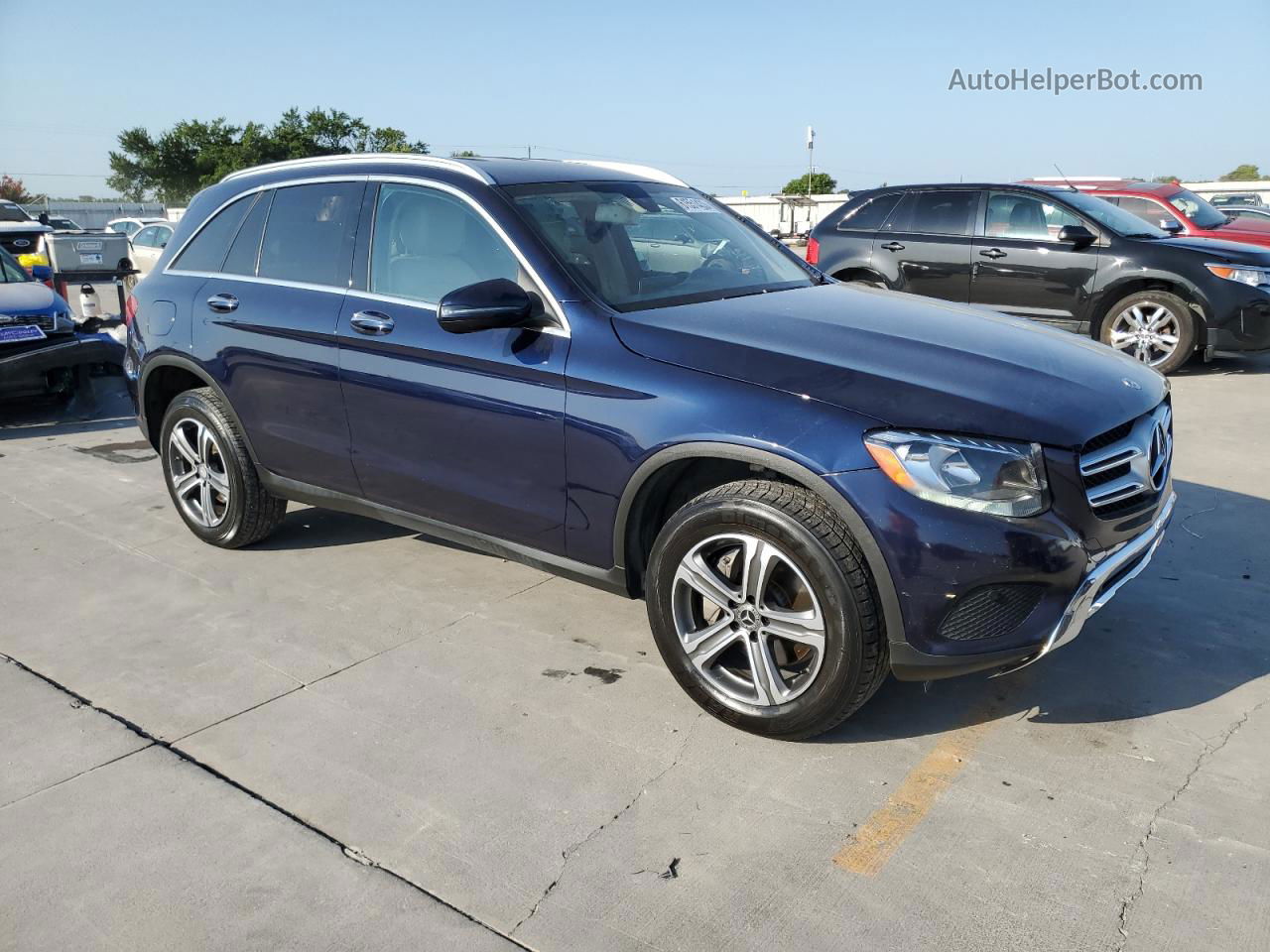 2019 Mercedes-benz Glc 300 Синий vin: WDC0G4JB0KV131626